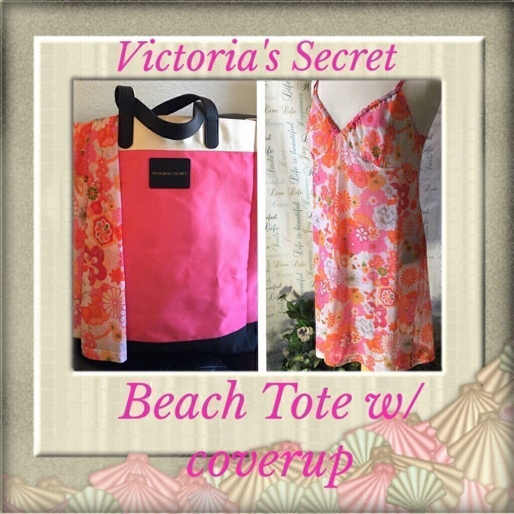 Victoria's Secret Tote w/ swimsuit coverup